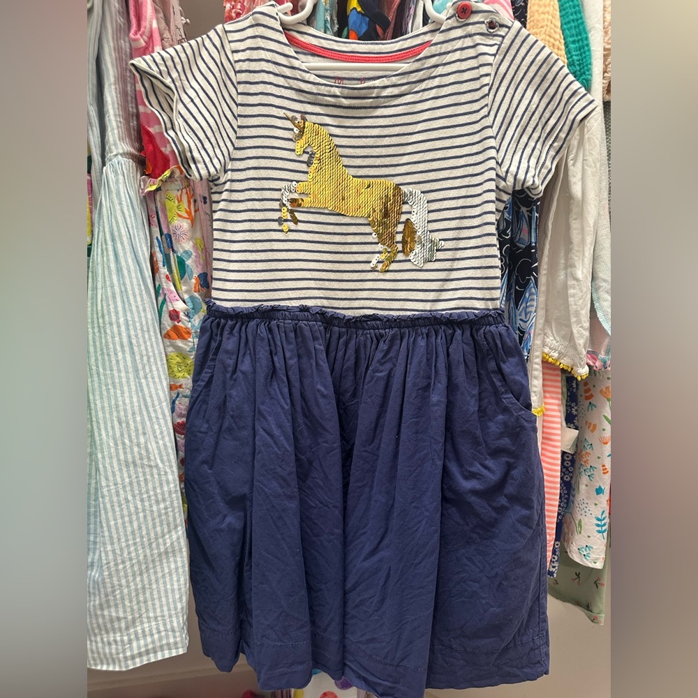 navy & white MB dress